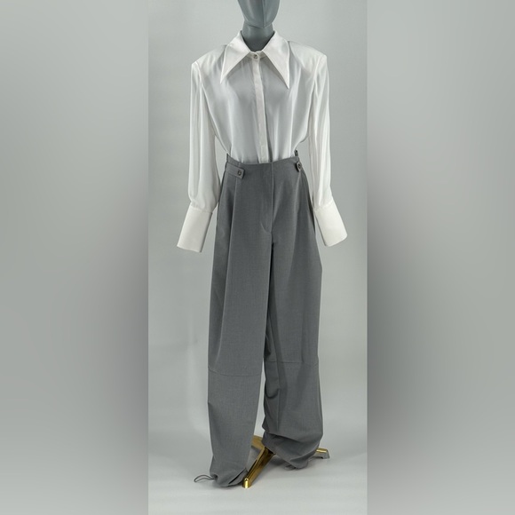 🆕 RAT & BOA 🧿 NWT Simona Pleated Trouser, Adjustable Drawstring, Grey - Sz XL - Picture 4 of 17